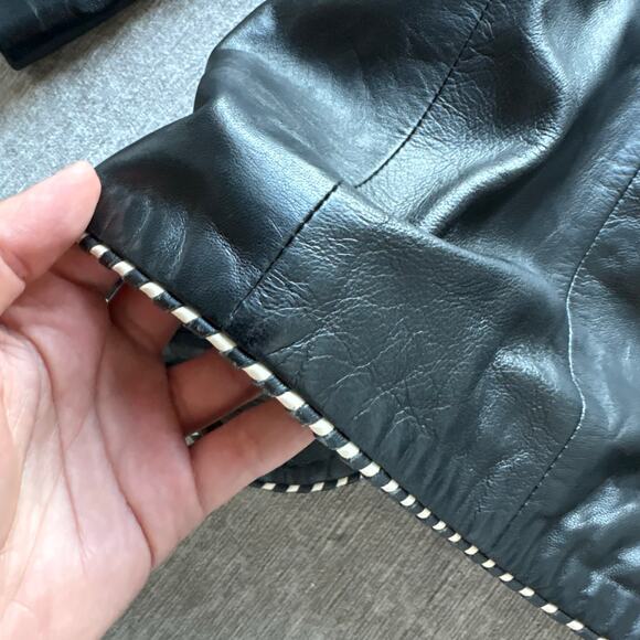 Vakko Genuine Leather Black Blazer - Picture 6 of 6